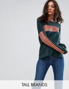 Noisy May Tall Striped Sweater - Green