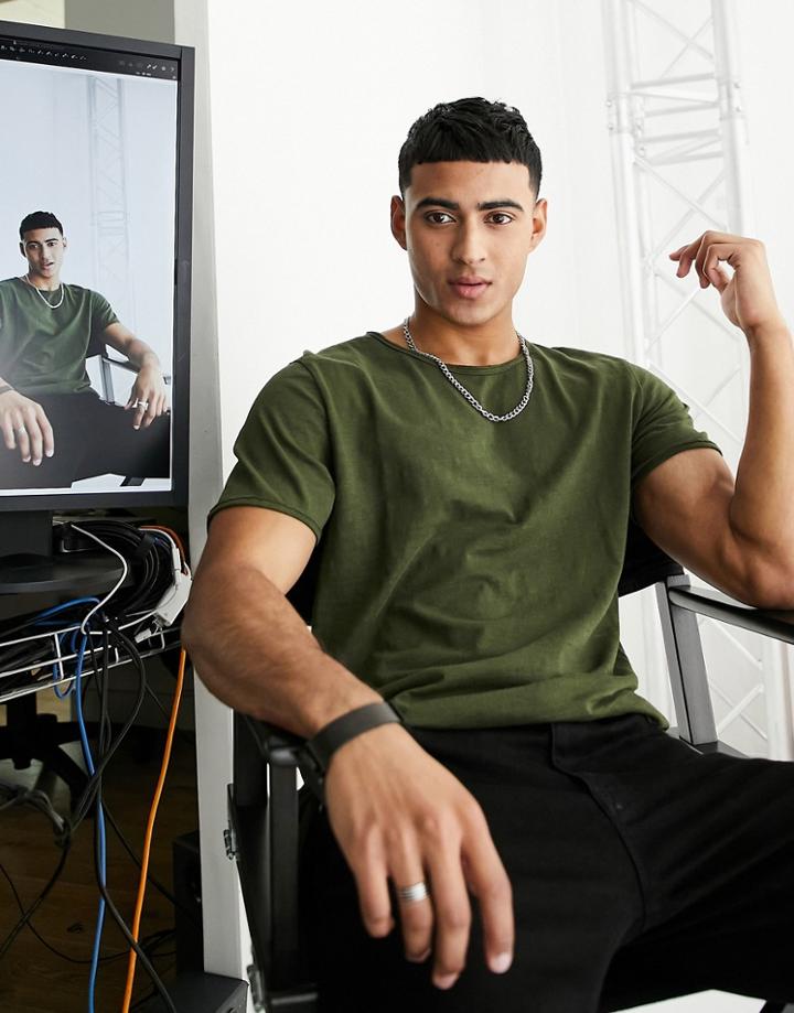 Selected Homme T-shirt In Green