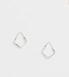 Kingsley Ryan Sterling Silver Etched Geometric Hoop Earrings - Silver