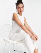 Pretty Lavish Knitted Body-conscious Midi Dress In White