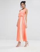 Jovanna Eternity Maxi Dress With Overlay Top - Pink
