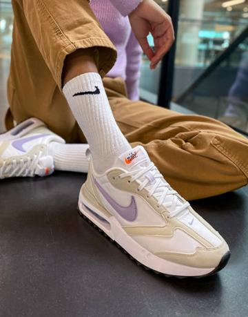 Nike Air Max Dawn Sneakers In White/purple Dawn