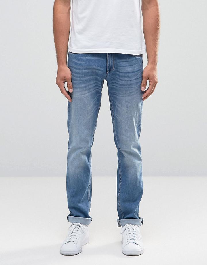 Sisley Slim Fit Jeans In Light Stone Wash - Blue