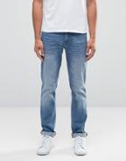 Sisley Slim Fit Jeans In Light Stone Wash - Blue
