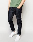 Threadbare Riley Skinny Jeans In Raw Wash - Blue