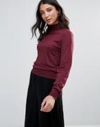 Only Anne Smock Turtleneck Top - Red