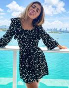 Topshop Tea Romper With Frill Detail In Black Spot