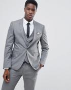 Asos Design Skinny Suit Jacket In Mid Gray