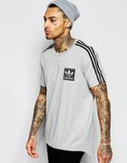 Adidas Originals T-shirt With Box Logo Aj8067 - Gray