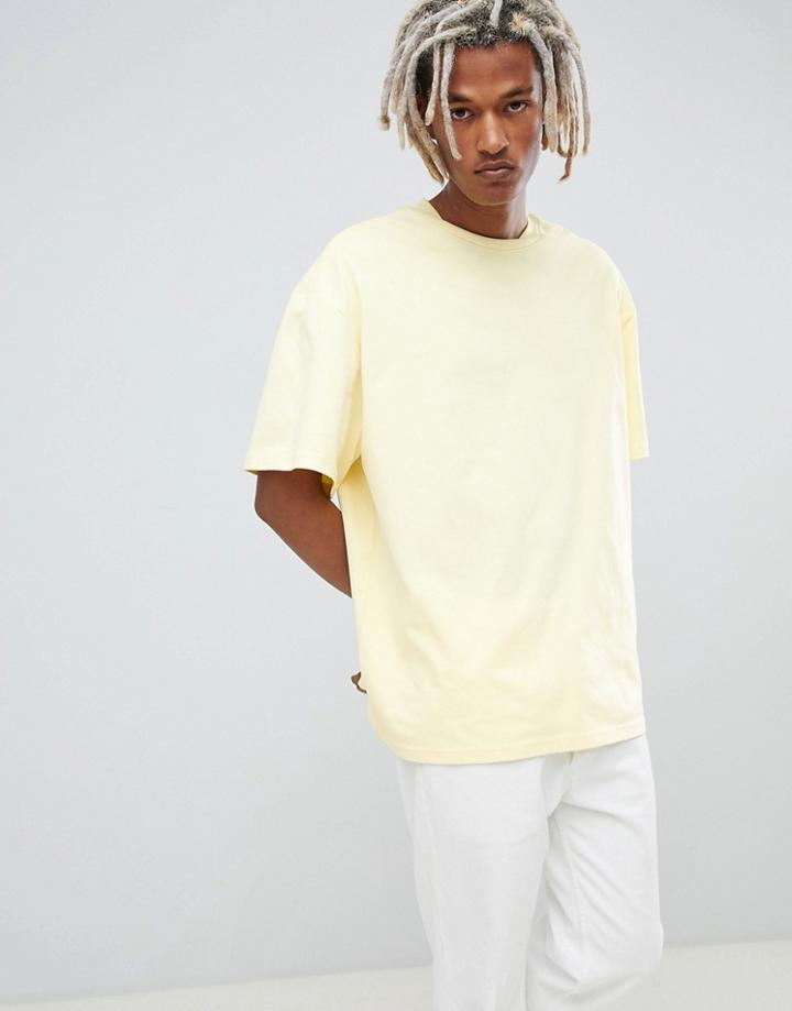 Weekday T-shirt In Yellow - Yellow