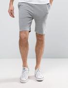 Asos Skinny Shorts With White Pipng - Gray