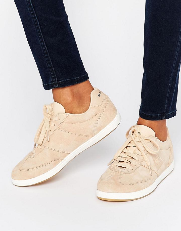 Le Coq Sportif Exclusive To Asos Stadio Sneakers In Pale Pink Nubuck Leather - Beige
