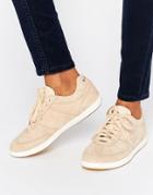 Le Coq Sportif Exclusive To Asos Stadio Sneakers In Pale Pink Nubuck Leather - Beige