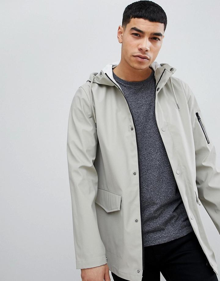 New Look Rain Jacket In Stone