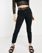 Bershka Organic Cotton Slim Jean In Black