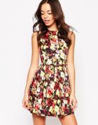 Motel Girly Dress In Cherry Blossom - Cherry Blossom