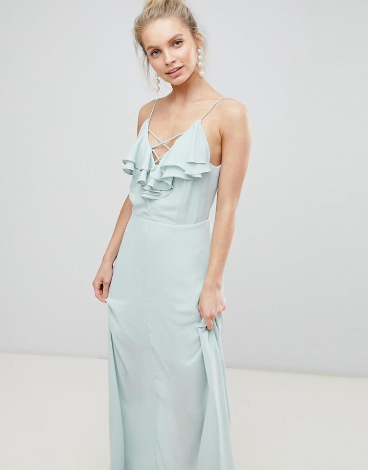 New Look Ruffle Maxi Dress - Green