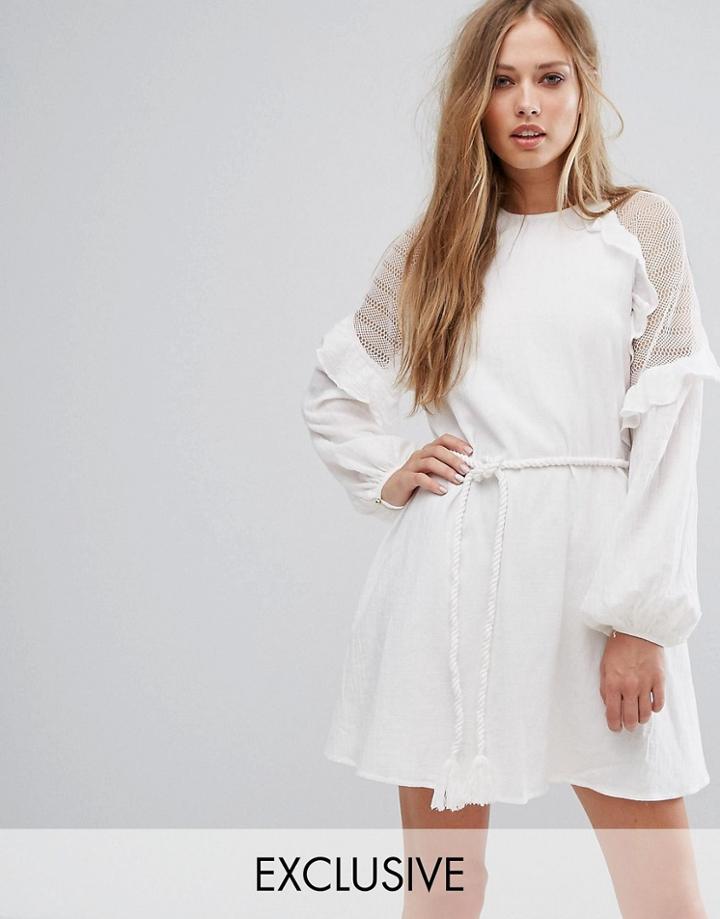 Stevie May Frill Exclusive Mini Dress - White