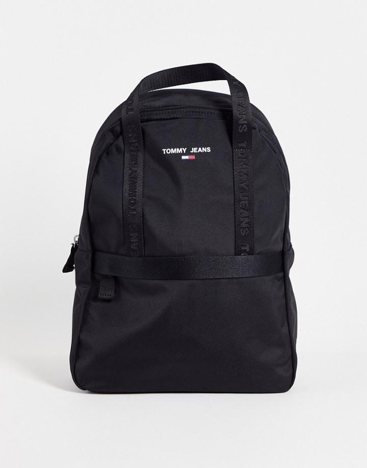 Tommy Jeans Logo Backpack In Black