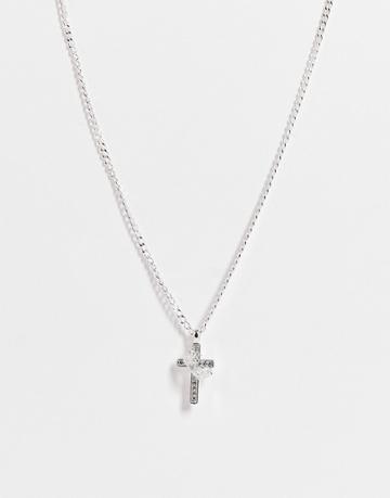Wftw Cross And Crown Pendant In Silver