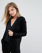 Piecees Desla Knit Cardigan - Black