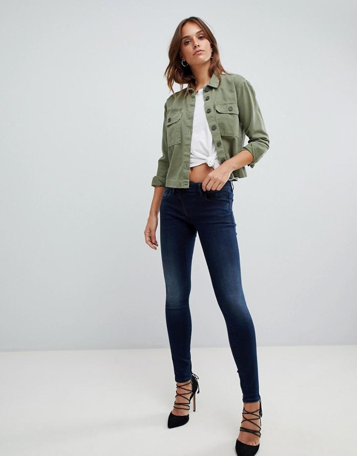 G-star Lynn Zip Side Skinny Jeans - Navy