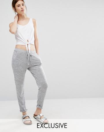 Stitch & Pieces Slouchy Joggers - Gray