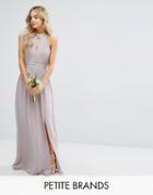 Tfnc Petite Wedding Maxi Dress With Embellishment - Gray