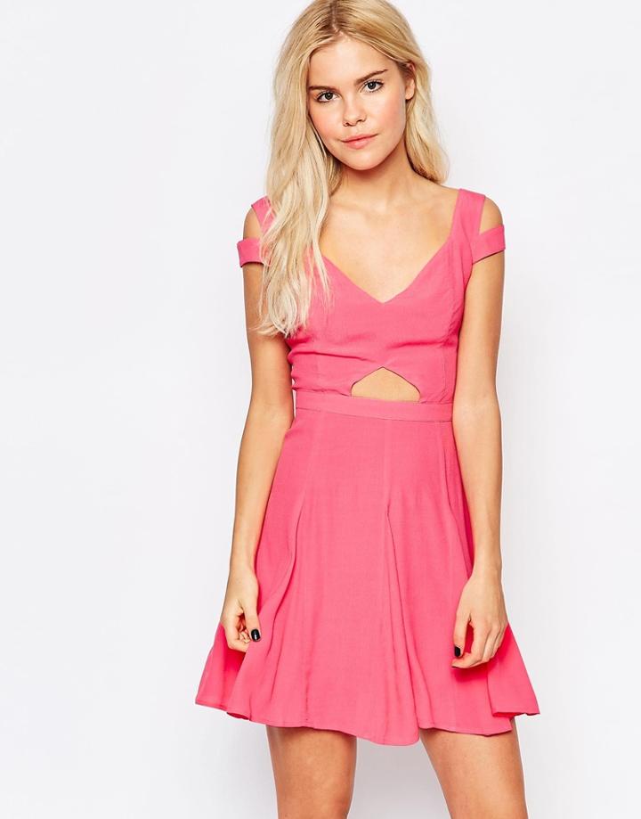 Style Stalker Graduation Dress With Cut Out Detail - Rose