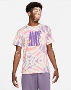 Nike Festival Futura Tie Dye T-shirt In Cream/pink-white