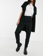 Truffle Collection Buckle Trim Stretch Over Knee Boot-black