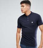 Le Breve Tall Plain Polo Shirt - Navy