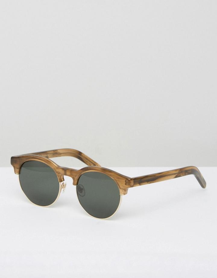 Han Kjobenhavn Round Sunglasses Smith Horn - Brown