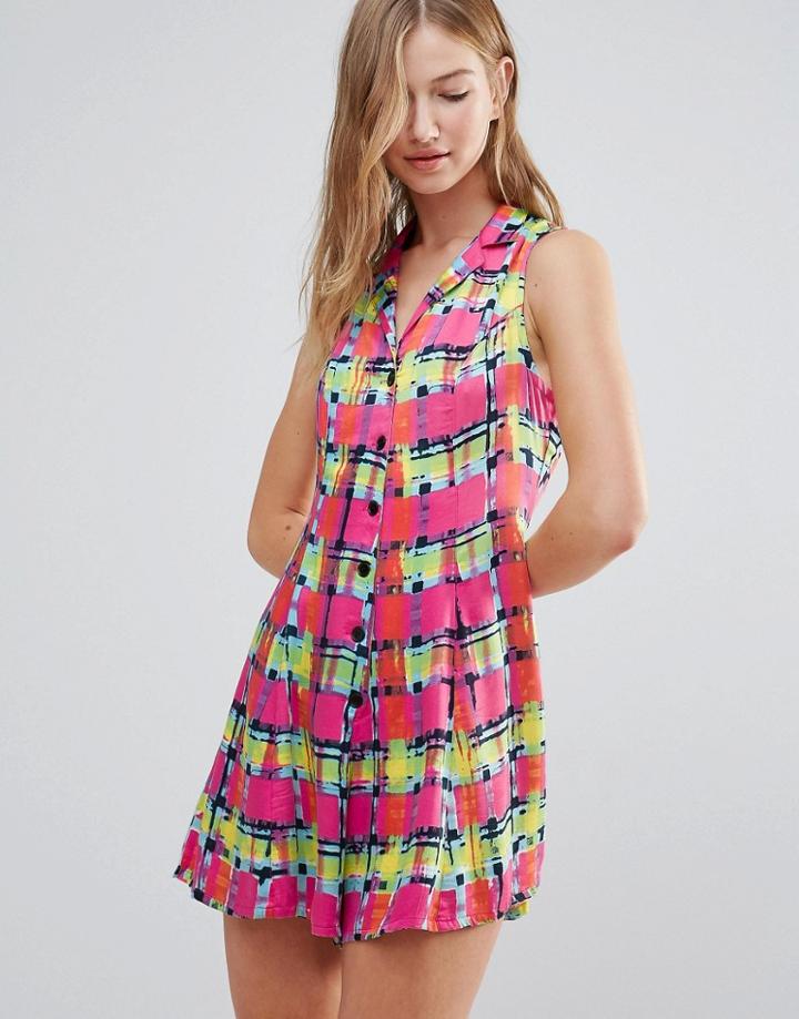 Motel Bright Check Romper - Multi