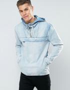 Blend Denim Hooded Jacket - Blue