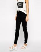 Cheap Monday Spray On High Waist Skinny Jeans - Black