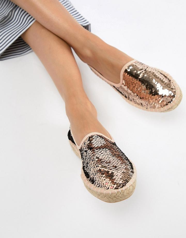 South Beach Sequin Espadrilles - Gold