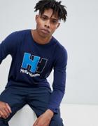 Helly Hansen Heritage Long Sleeve Top In Navy - Black