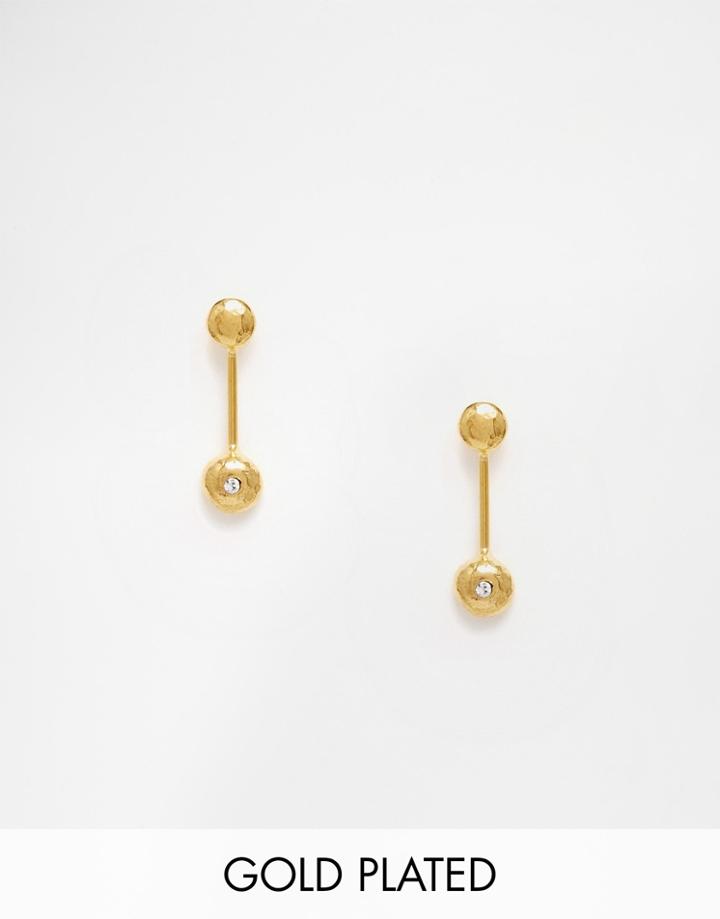Ottoman Hands Signs & Symbols Stud Earrings - Gold