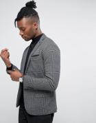 Selected Homme Slim Dogstooth Blazer - Gray