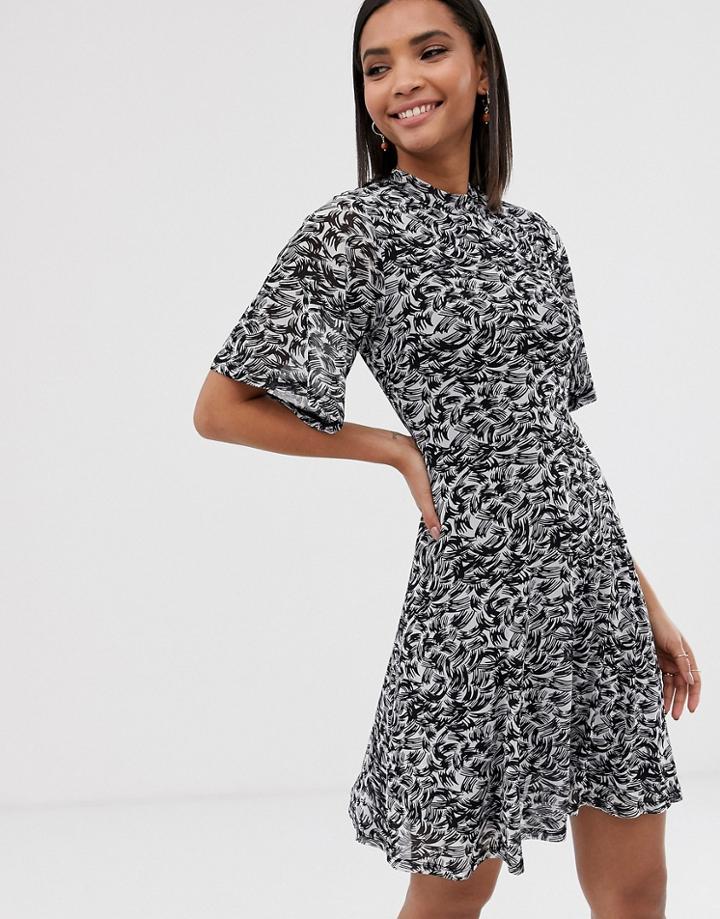 Y.a.s Animal Print Dress - Black