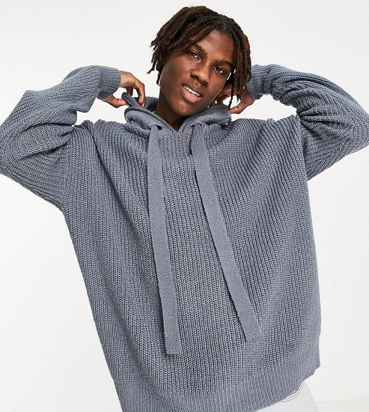 Collusion V Neck Sweater In Blue-blues