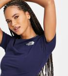 The North Face Cropped T-shirt In Navy Exclusive To Asos