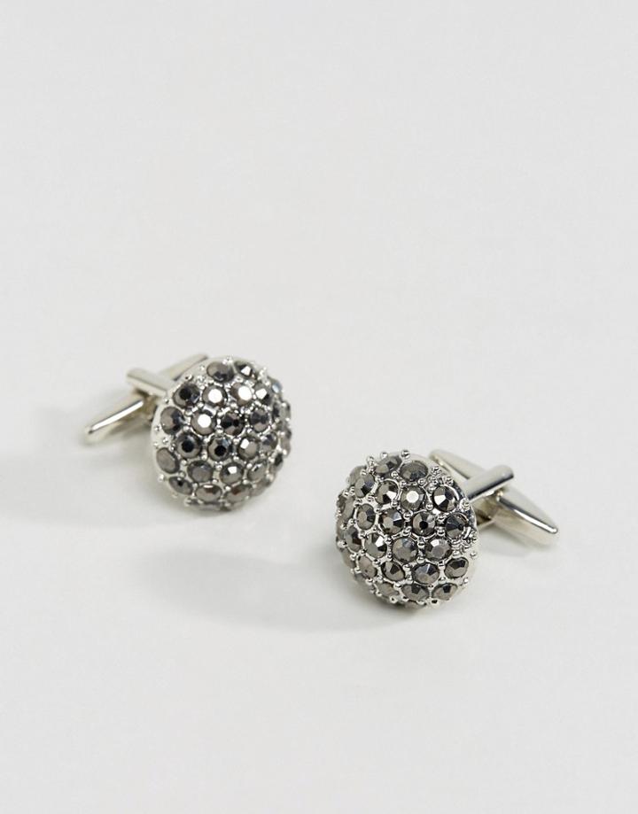 Designb Stone Cufflinks In Silver Exclusive To Asos - Silver