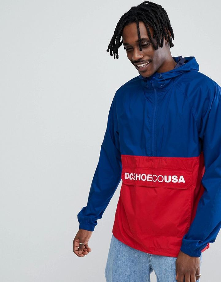 Dc Shoes Sedgefield Color Block Overhead In Red & Blue - Red