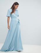 The Jetset Diaries Wrap Maxi Dress - Blue