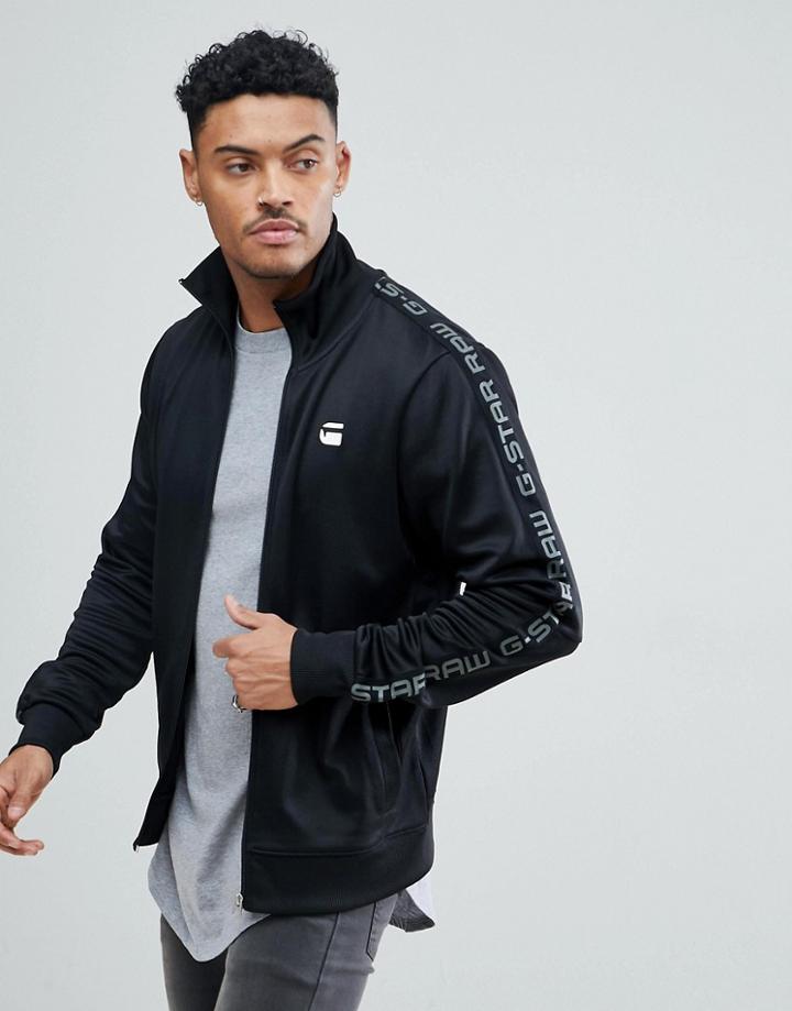 G-star Beraw Track Jacket With Sports Taping - Black