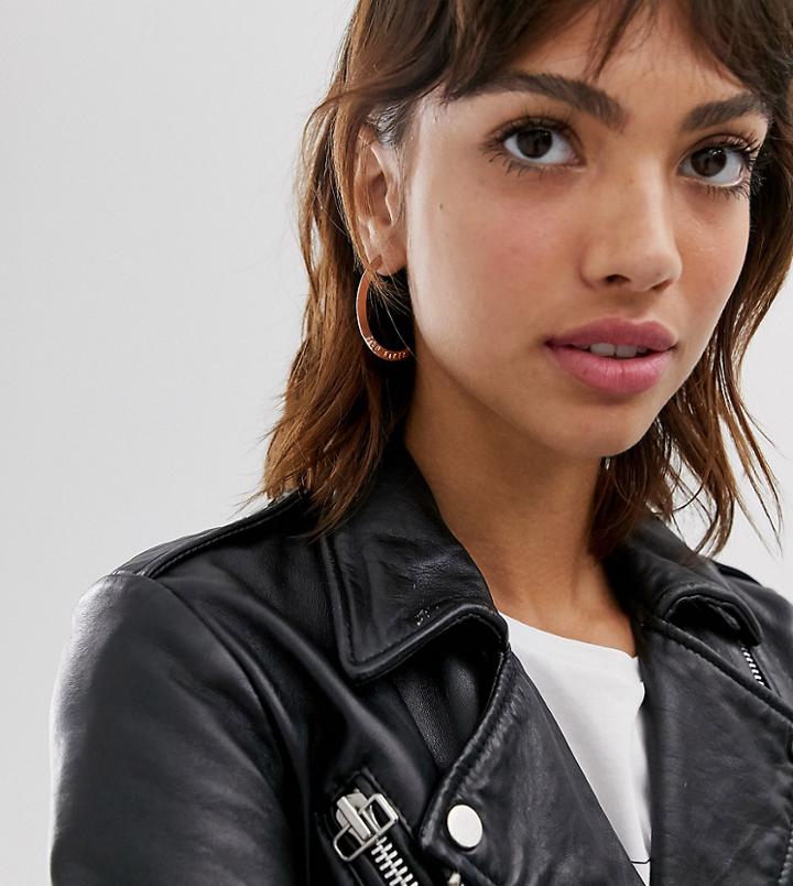 Ted Baker Rose Gold Plated Half Hoop Earrings