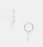 Kingsley Ryan Exclusive 12mm Hoop Earrings With Lightning Bolt Charm In Sterling Silver