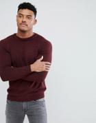 Pull & Bear Knit Sweater In Burgundy - Red